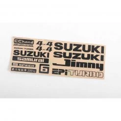 RC4WD Logo Decal Sheet, Black: Samurai 1/6 Crawler