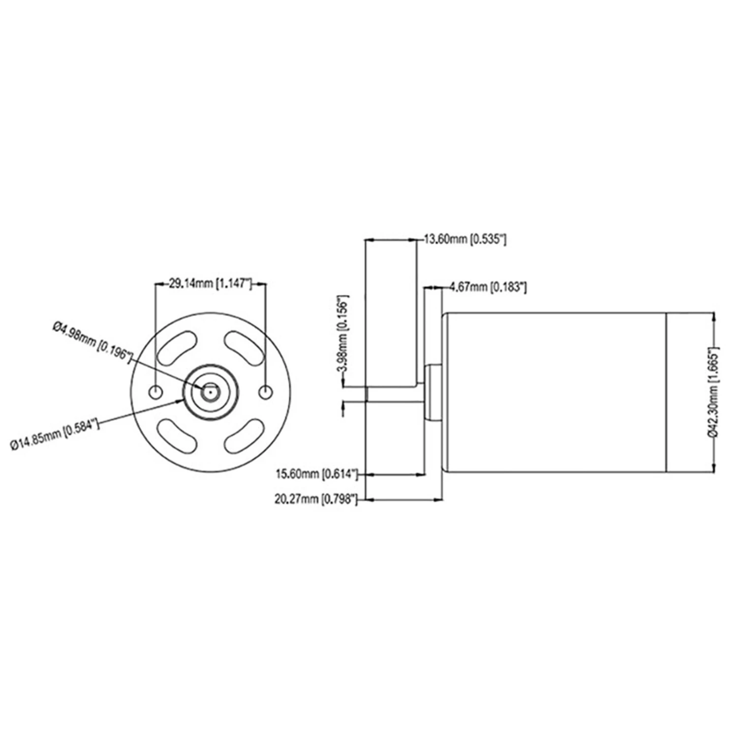 RC4WD 750 Crawler Brushed Motor, 16T: 3.5mm Bullet - Image 2