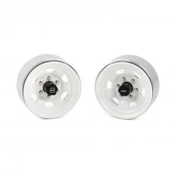 RC4WD Stamped Steel 1.7" Beadlock SR5 Wheels, White & Black